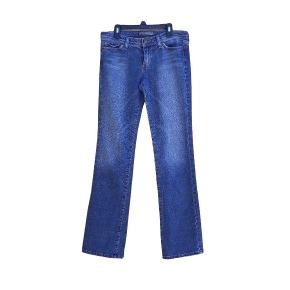 Joe's Jeans 5401VU4 Mid Rise Straight Leg Embroidered Jeans‎ Med Wash Sz 29
